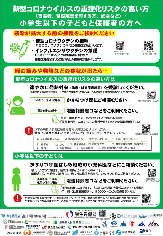 重症化リスクが高い方